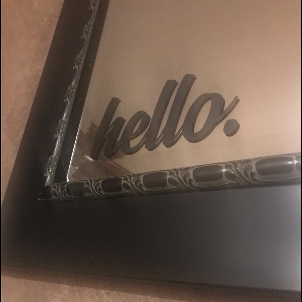 Black “hello.” Cursive Vinyl Decal
